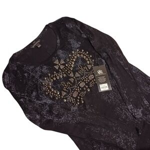 Rock & Republic Size Medium Crown‎ Queen Marled Long Sleeve Tee Shirt